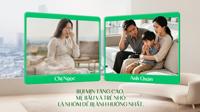 Bụi mịn chạm ngưỡng báo động: Mẹ bầu và gia đình có trẻ nhỏ “xoay xở” ra sao?- Ảnh 1.