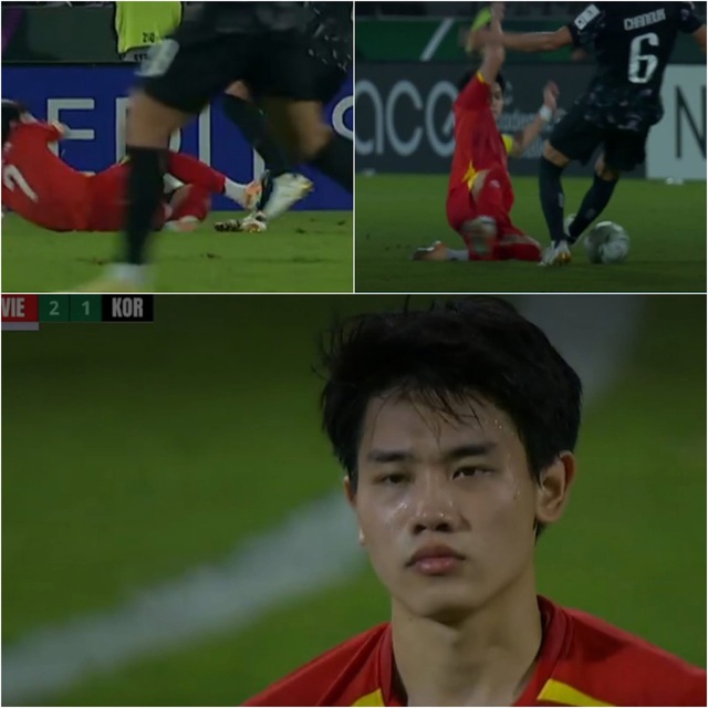 Đình Bắc ghi bàn rồi nhận thẻ đỏ, quỳ rạp xuống sân vì bất lực- Ảnh 2.