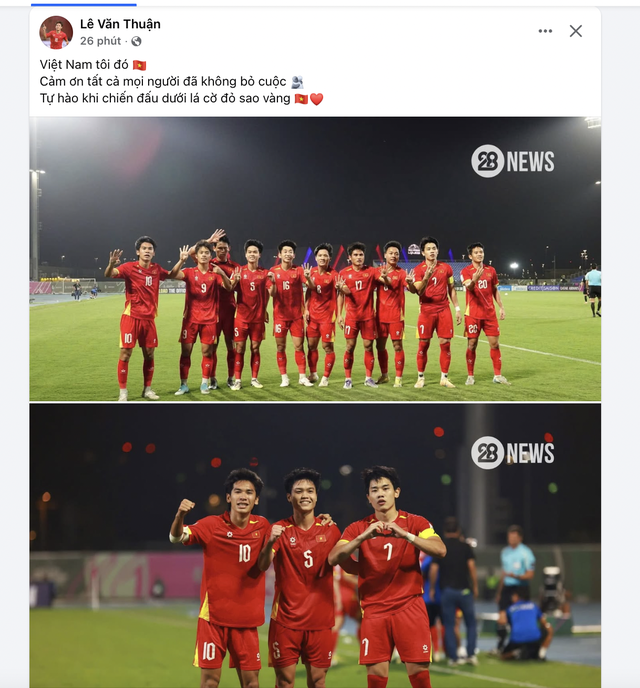 Nguyện dốc hết thanh xuân cho lá cờ Tổ quốc: U23 Việt Nam ăn mừng rộn ràng MXH sau khi giành HCĐ U23 châu Á- Ảnh 3.