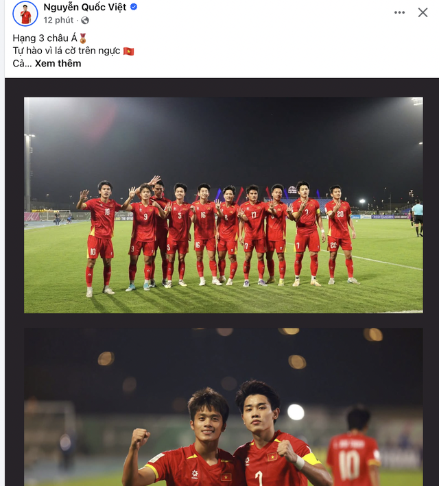 Nguyện dốc hết thanh xuân cho lá cờ Tổ quốc: U23 Việt Nam ăn mừng rộn ràng MXH sau khi giành HCĐ U23 châu Á- Ảnh 2.