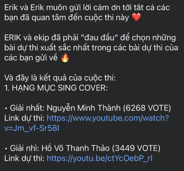 Một nữ ca sĩ “bóc phốt” bị đàn anh “quỵt” giải thưởng, netizen gọi tên Erik nhờ 1 chi tiết- Ảnh 2.