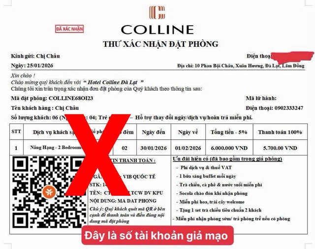 Vợ Á hậu của chủ tịch khách sạn Colline Dalat cảnh báo nóng, khách cẩn thận kẻo mất tiền oan- Ảnh 2.