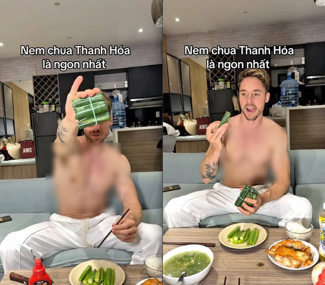 Khách Tây phát cuồng khi thử đặc sản Thanh Hoá nhưng điều dân mạng chú ý lại là cách ăn của anh- Ảnh 1. Khách Tây phát cuồng khi thử đặc sản Thanh Hoá nhưng điều dân mạng chú ý lại là cách ăn của anh- Ảnh 1.