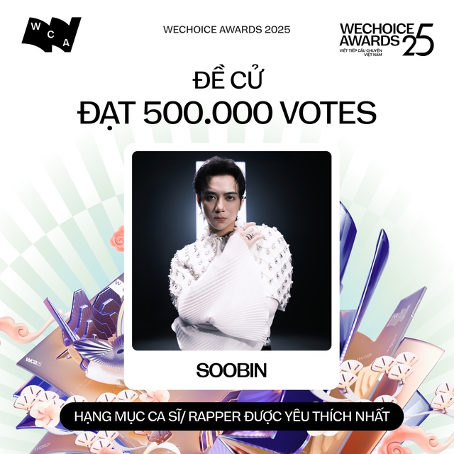 SOOBIN cán mốc nửa triệu vote tại WeChoice Awards, 2 "tân binh" phăng phăng dẫn đầu BXH- Ảnh 3.
