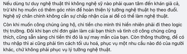 Tranh cãi nam ca sĩ Việt tuyên bố giải nghệ nếu không tạo ra thu nhập, viết gì mà netizen nói “ảo tưởng sức mạnh"- Ảnh 4. Tranh cãi nam ca sĩ Việt tuyên bố giải nghệ nếu không tạo ra thu nhập, viết gì mà netizen nói “ảo tưởng sức mạnh"- Ảnh 4.