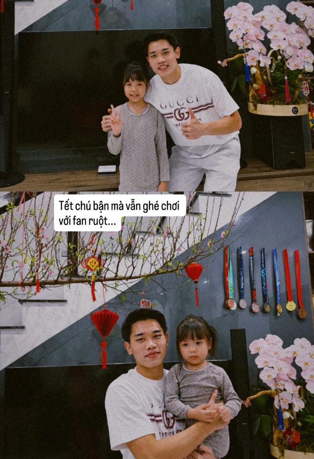 Đình Bắc ghé nhà Quế Ngọc Hải chúc tết, tặng món quà gì mà khiến dân tình xôn xao?- Ảnh 1.