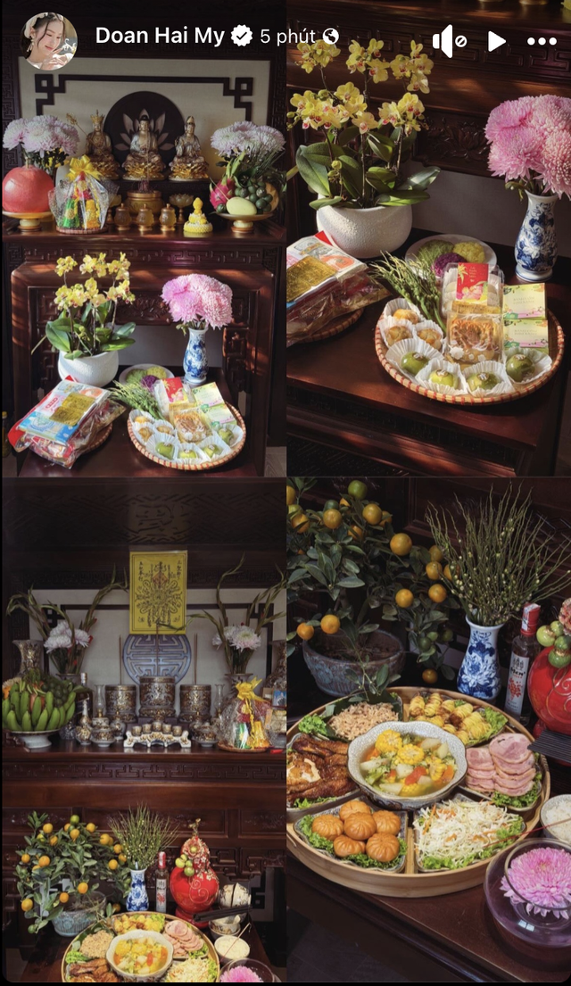 Doãn Hải My và Ngô Tố Uyên cùng khoe mâm ngũ quả ngày Tết khiến dân mạng "chia phe" khen ngợi - Ảnh 2.