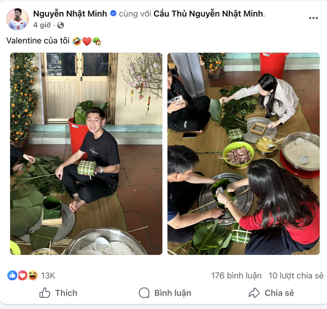 Sao tuyển Việt Nam đón 14/2: Văn Hậu - Doãn Hải My cực tình, Đức Huy công khai ảnh cưới với MC Mù Tạt  - Ảnh 4.