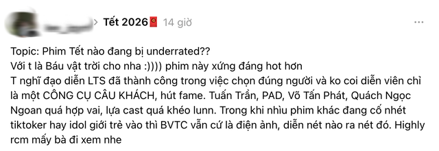 Tết này tội nhất là phim Việt ai xem cũng khen hay: Có ngày chỉ 1 suất chiếu, cần được giải cứu gấp- Ảnh 6. Tết này tội nhất là phim Việt ai xem cũng khen hay: Có ngày chỉ 1 suất chiếu, cần được giải cứu gấp- Ảnh 6.