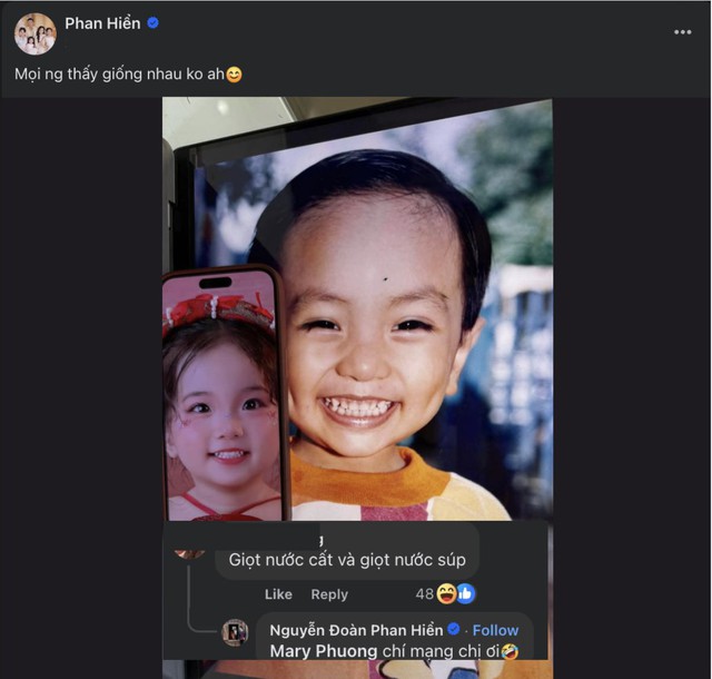 Phan Hiển khoe gen trội cực phẩm của con gái út Lisa, netizen "dội gáo nước lạnh": "Giọt nước cất và giọt nước súp!"- Ảnh 1. Phan Hiển khoe gen trội cực phẩm của con gái út Lisa, netizen "dội gáo nước lạnh": "Giọt nước cất và giọt nước súp!"- Ảnh 1.