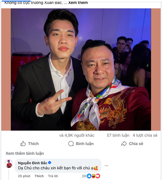 Đình Bắc làm gì mà khiến dân mạng rần rần dưới bài đăng của NSND Tự Long sau WeChoice 2025? - Ảnh 2.