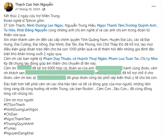 S.T Sơn Thạch bị khui lại vụ từ thiện nhưng không sao kê, netizen điểm tên thêm Lan Ngọc - Chi Dân- Ảnh 5.