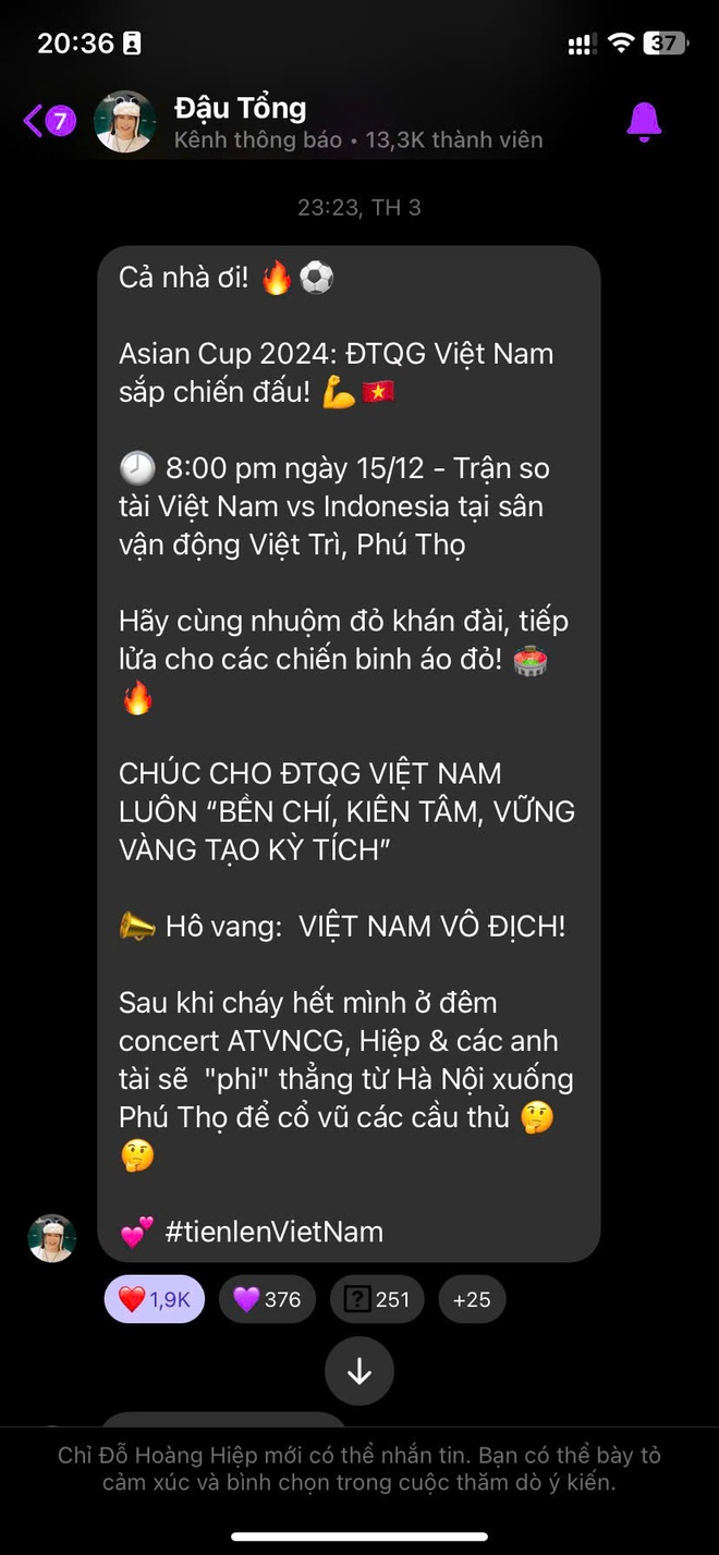 Cực hot: Vừa "vượt ngàn chông gai" trong đêm concert rực lửa, dàn anh tài tự hào lên Việt Trì cổ vũ tuyển Việt Nam- Ảnh 4.