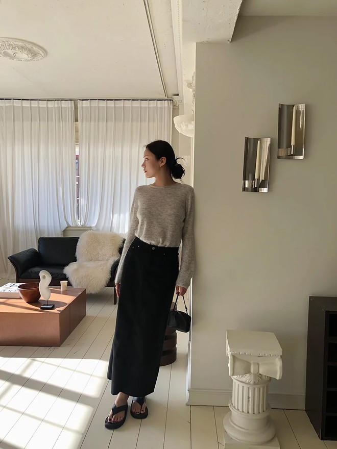 Nếu chỉ được sắm 1 kiểu chân váy, chị em hãy chọn chân váy suông vì mặc thế nào cũng sang và tôn dáng- Ảnh 5.