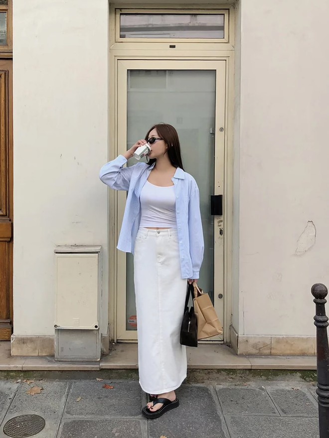 Nếu chỉ được sắm 1 kiểu chân váy, chị em hãy chọn chân váy suông vì mặc thế nào cũng sang và tôn dáng- Ảnh 6.