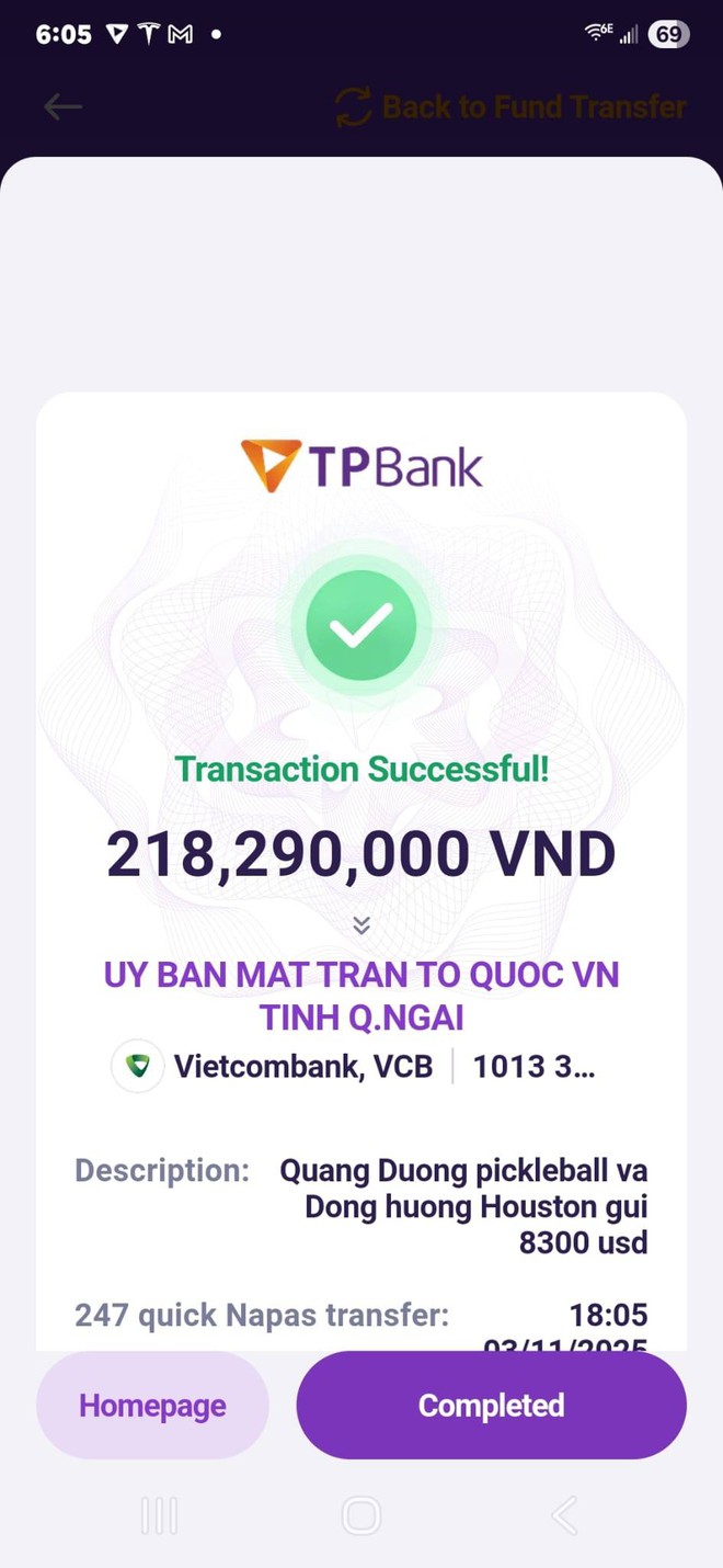 Quang Dương pickleball “chốt” hơn 800 triệu ủng hộ miền Trung lũ lụt, nhắn một lời giản dị khiến ai cũng xúc động- Ảnh 5.