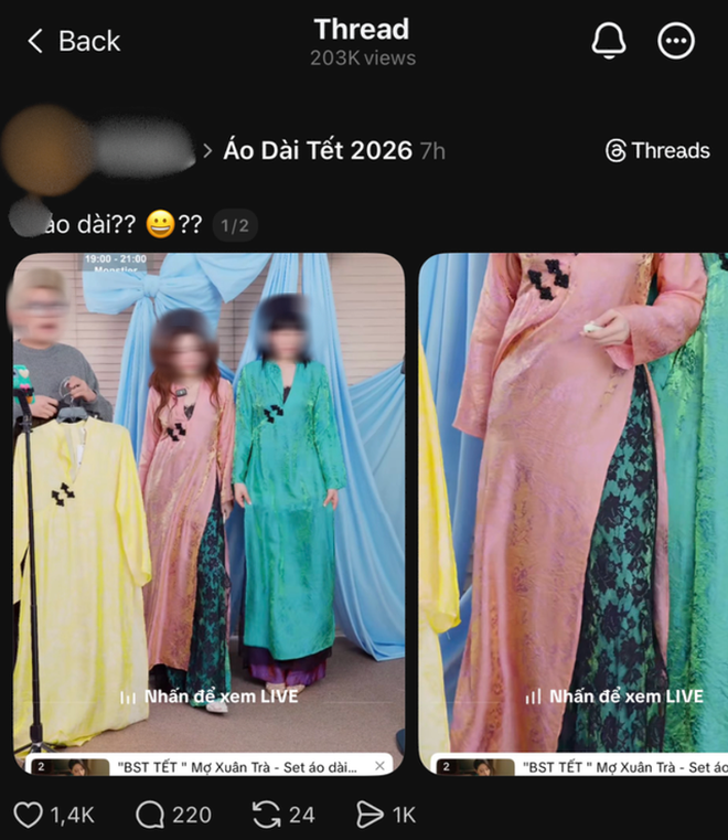 Lại thêm một mẫu áo dài Tết dấy lên 