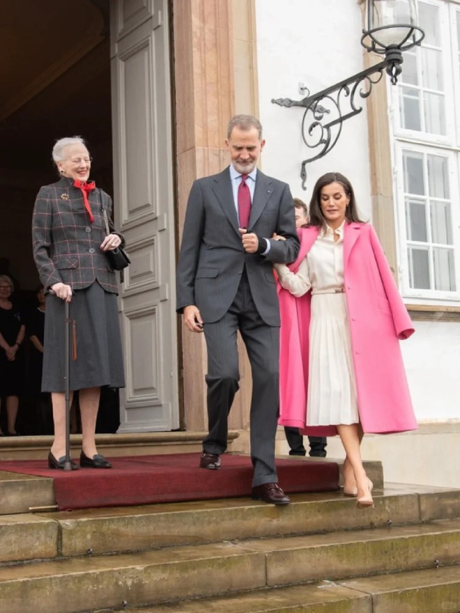 Chẳng mấy ai dám liều như Vương hậu Letizia: Mặc màu hồng sặc sỡ át vía sự u ám của mùa đông- Ảnh 8. Chẳng mấy ai dám liều như Vương hậu Letizia: Mặc màu hồng sặc sỡ át vía sự u ám của mùa đông- Ảnh 8.