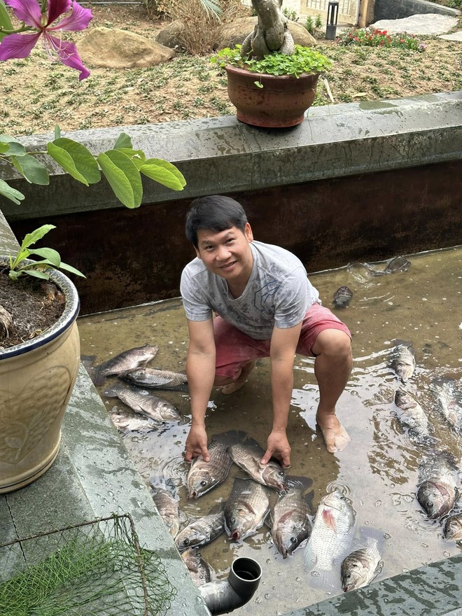Cuộc sống tuổi 49 cực chill của Trọng Tấn trong biệt thự sân vườn tại Thanh Hóa: Nuôi gà, trồng rau má, hái nhót chín- Ảnh 14.