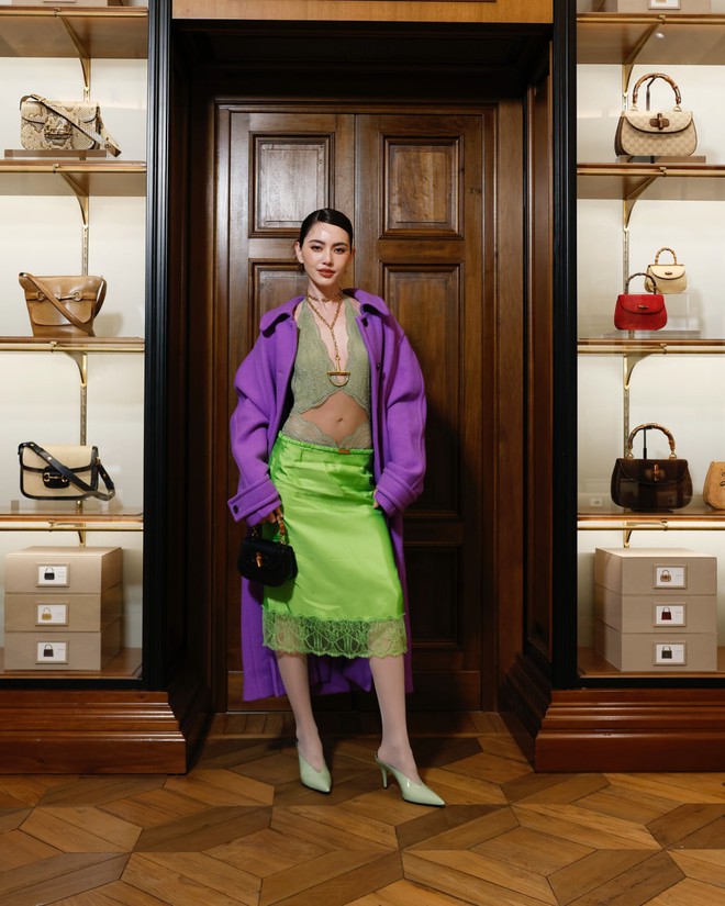 Trương Lăng Hách "đẹp hơn hoa", Mai Davika khoe lưng trần táo bạo tại show Gucci mới nhất- Ảnh 8.