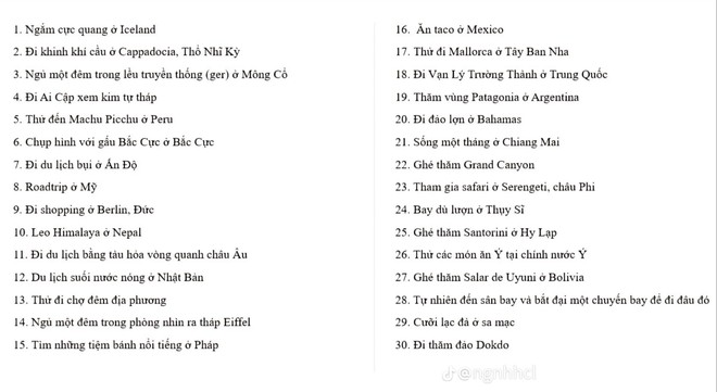 Người Việt bình luận về 100 mục tiêu của nữ YouTuber du lịch 