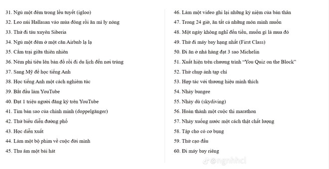 Người Việt bình luận về 100 mục tiêu của nữ YouTuber du lịch 