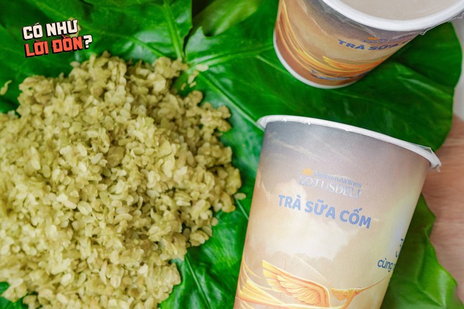 Cận cảnh cốc trà sữa cốm 50k của Vietnam Airlines: Bao bì đẹp nhưng topping bên trong mới là điều đáng chú ý- Ảnh 15. Cận cảnh cốc trà sữa cốm 50k của Vietnam Airlines: Bao bì đẹp nhưng topping bên trong mới là điều đáng chú ý- Ảnh 15.