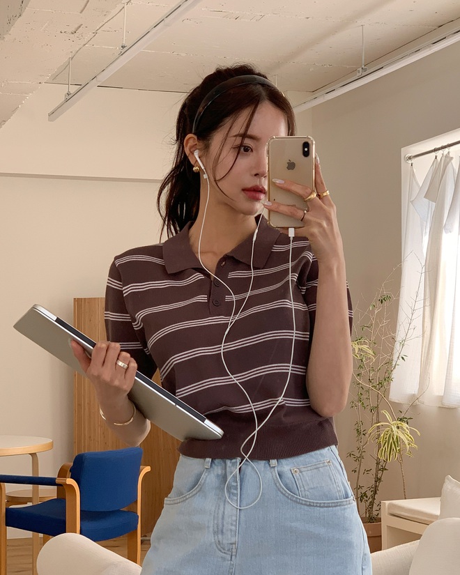 Kiểu áo hè đang "hot" hơn cả áo thun trắng: Trẻ và thanh lịch, phụ nữ 40+ mặc càng đẹp- Ảnh 5.