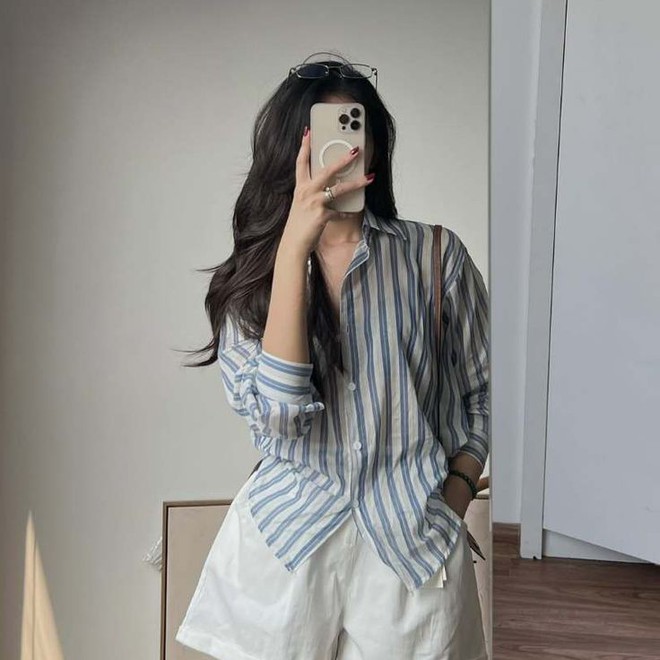Áo mi kẻ sọc là "cạ cứng" của mùa hè, nàng chưa sắm là thiếu sót!- Ảnh 17.