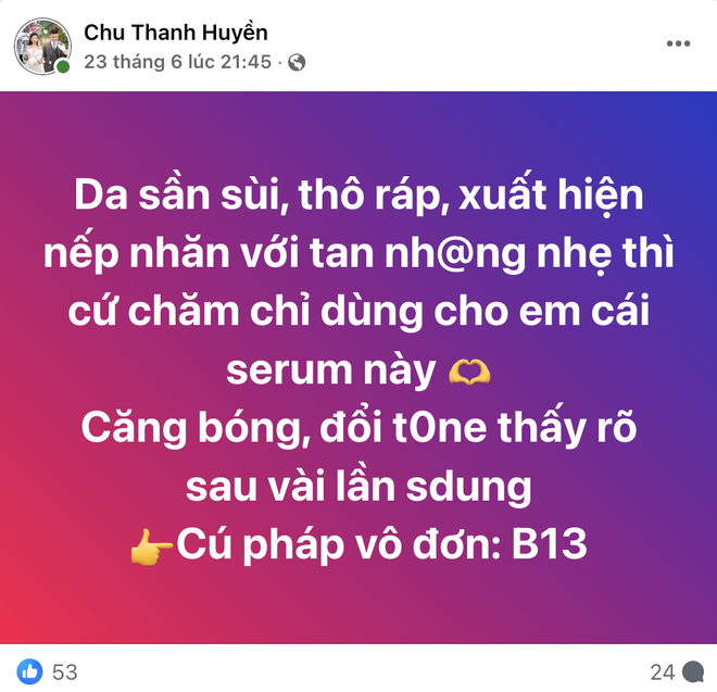 Fanpage Chu Thanh Huyền quảng cáo thổi phồng công dụng: "Trẻ ra chục tuổi", "chống nắng tế bào gốc"?- Ảnh 3. Fanpage Chu Thanh Huyền quảng cáo thổi phồng công dụng: "Trẻ ra chục tuổi", "chống nắng tế bào gốc"?- Ảnh 3.