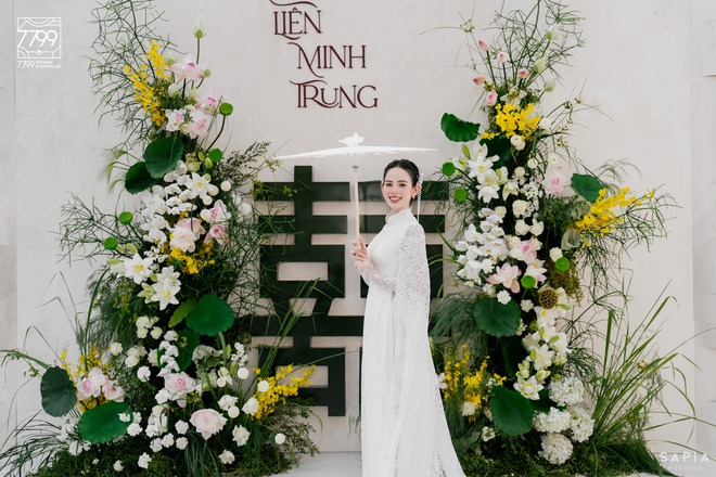 Trọn vẹn đám hỏi của Hương Liên và thiếu gia điển trai: Từng chi tiết đều hướng về cô dâu- Ảnh 2.