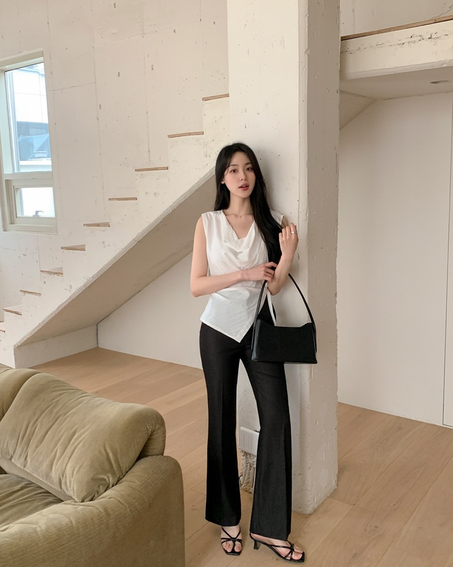 4 mẫu áo đẹp nhất để phối với quần đen, ai thích mặc đồ đơn giản mà vẫn muốn tỏa sáng nên ghim ngay- Ảnh 9.