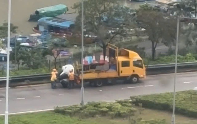 CLIP: Khủng long, gấu trúc đi bộ, ngồi vật vã trên đường khi bão Wipha ập vào Trung Quốc- Ảnh 7.