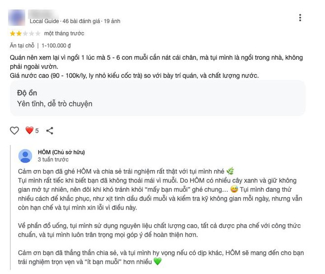 Quán cà phê của Dino Vũ bất ngờ vướng drama về thái độ "xéo xắt" trước các đánh giá của khách hàng- Ảnh 4.