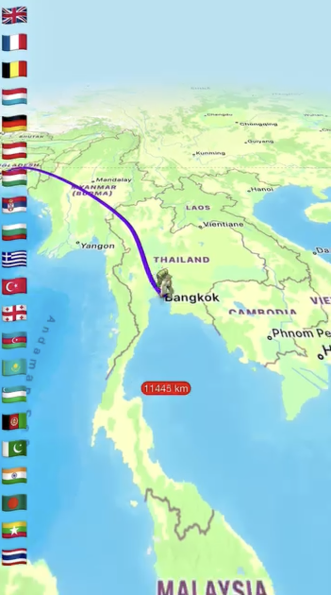 Khách Tây tuyên bố đi bộ từ Anh đến Việt Nam khiến dân mạng bán tín bán nghi- Ảnh 3.