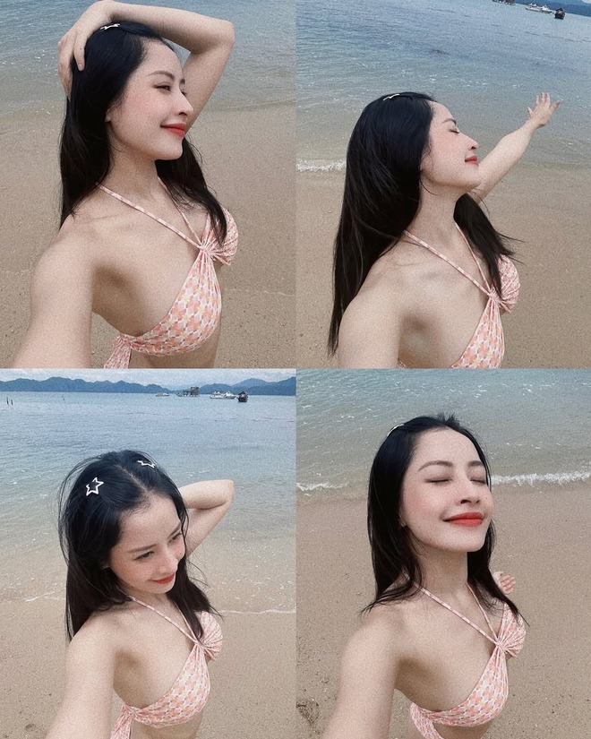 Đôi bạn "gương vỡ lại lành" đọ bikini: Chi Pu khoe body nuột nà, Quỳnh Anh Shyn "flex" cơ bụng số 11- Ảnh 4.