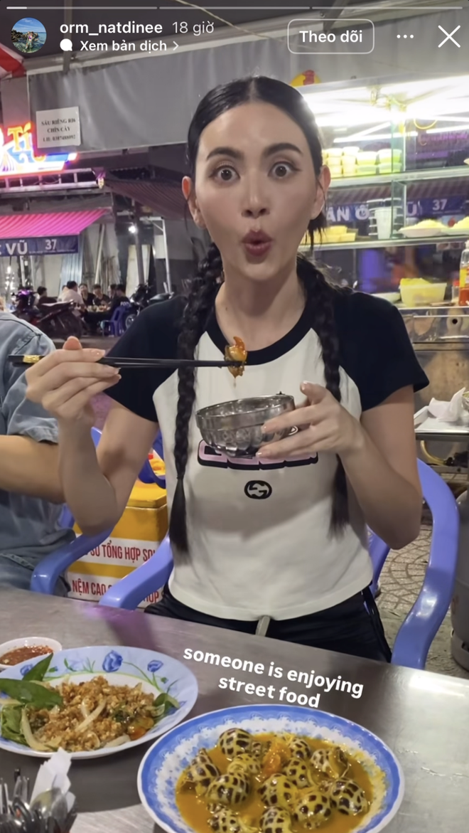 “Ma nữ” đẹp nhất Thái Lan có biểu cảm lạ khi lần đầu ăn món ốc của Việt Nam- Ảnh 2.
