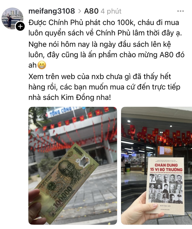 Quá dễ thương cách tiêu 100K quà Tết Độc lập nhận từ Nhà nước- Ảnh 3.
