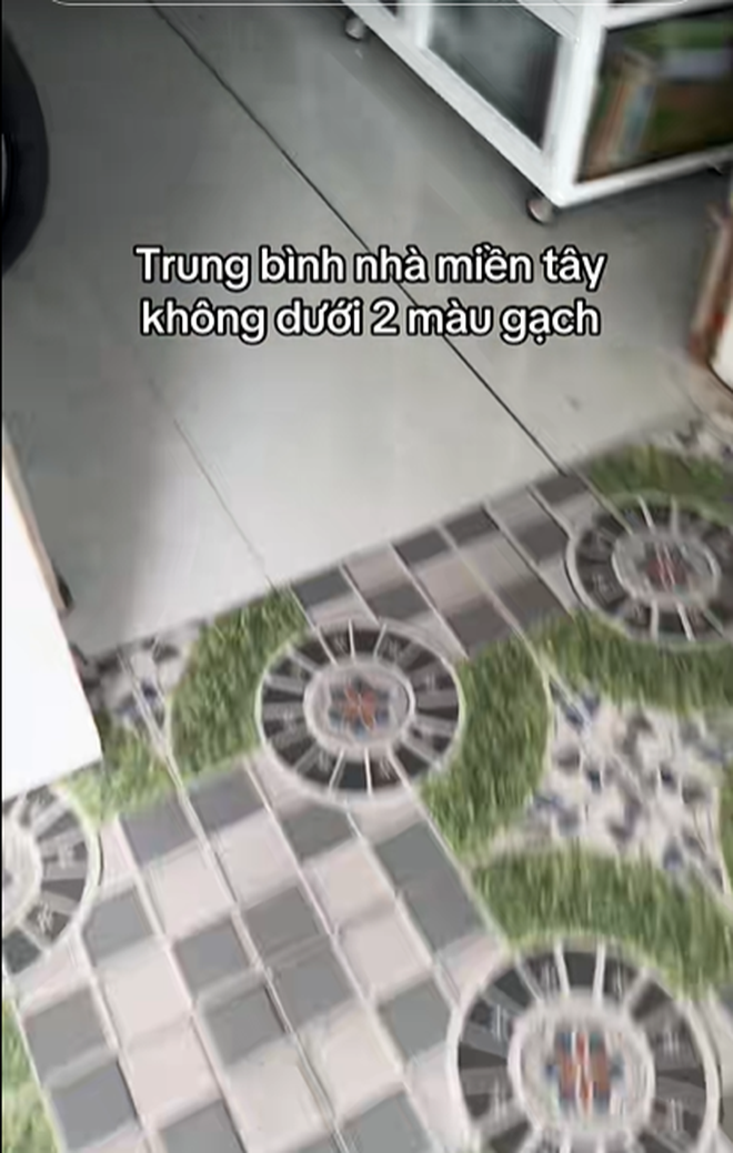 "Đặc sản" nhà miền Tây: Lát nhiều loại gạch từ sân cho đến nhà sau, còn muốn lát ra tới đường lộ- Ảnh 5.