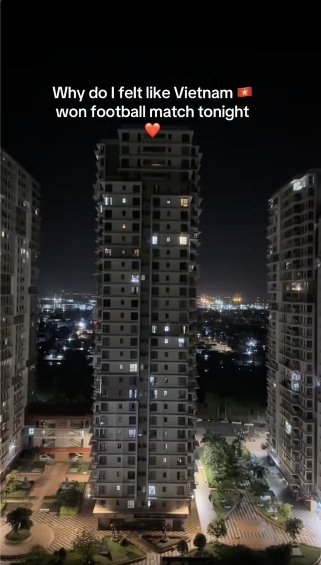 Cảnh tượng các toà chung cư sau chiến thắng của U23 Việt Nam khiến vị khách ngoại quốc ngơ ngác- Ảnh 3.