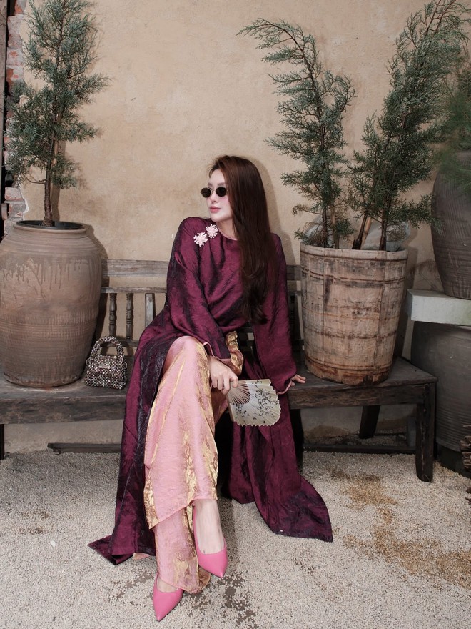 Bắt trend "phú bà" với phiên bản áo dài lụa satin bắt sáng: Giá chỉ từ 300k, nhìn thôi đã thấy chảnh- Ảnh 16.