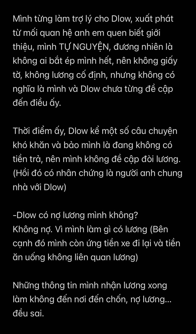 Trợ lý cũ DLow lên tiếng khi bị lập drive "bóc phốt", tố mặc đồ của fan tặng nghệ sĩ- Ảnh 6.