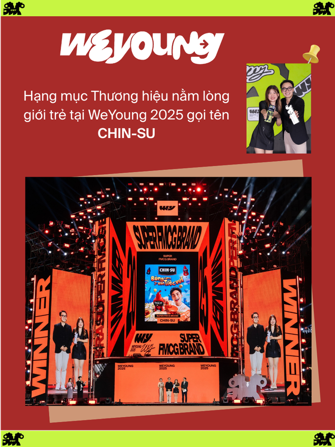 CHIN-SU “trăm màu trăm trẻ, trăm phần trăm trẻ” được Gen Z gọi tên ở giải thưởng WeYoung 2025- Ảnh 2. CHIN-SU “trăm màu trăm trẻ, trăm phần trăm trẻ” được Gen Z gọi tên ở giải thưởng WeYoung 2025- Ảnh 2.