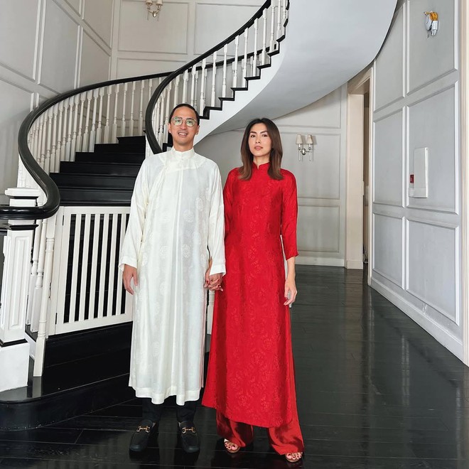 Đến hẹn lại lên: Tăng Thanh Hà và chồng doanh nhân diện áo dài, nắm chặt tay ngày mùng 1 Tết! - Ảnh 7.