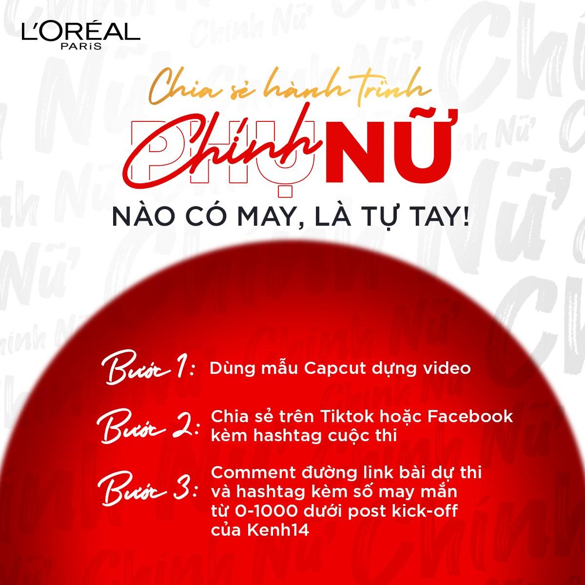L’Oréal Paris tổ chức cuộc thi để các Chính Nữ kể về câu chuyện thành công của mình.