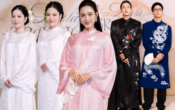 Nửa showbiz Việt diện áo dài lộng lẫy ở show mới của Linh San Couture, bất ngờ nhất là đám cưới "Mưa Đỏ"