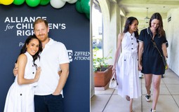 Meghan Markle diện đầm trắng 100 triệu, tay xách túi hiệu Loro Piana dự sự kiện