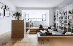 Tưởng chồng làm liều khi hạ sàn phòng khách 45 cm, ai ngờ lại tạo nên góc sống khiến ai đến cũng khen thông minh!