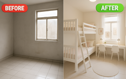 Làm thế nào để cải tạo phòng ngủ 10m² cho 2 con gái tuổi teen theo phong cách Hàn Quốc chỉ với 15 triệu?