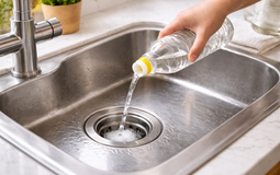 Học mẹ tôi: Chỉ cần đổ giấm vào đúng chỗ này, bếp sạch bóng - không làm là rất dễ tắc nghẽn cả tuần